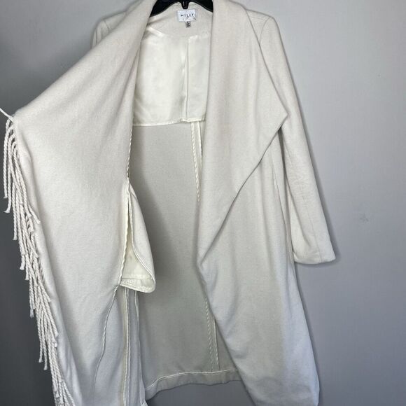 Milly Cream Fringe Coat - Picture 5 of 11